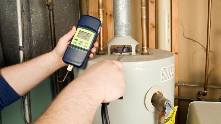 testing of a water heater. testing a geyser for heat or faulty